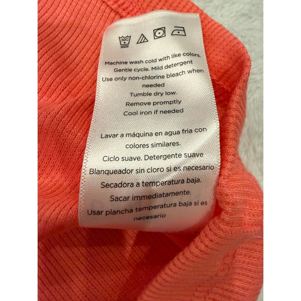 Danskin Ribbed Racerback Tank Top 2 Pack Coral Orange Lavender Purple Large 9671 - Picture 6 of 6